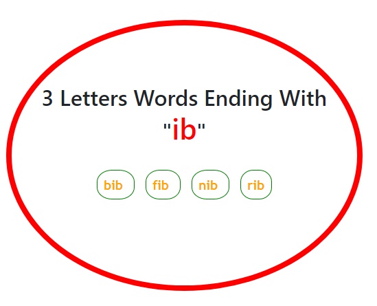 3 Letters Words end with ib