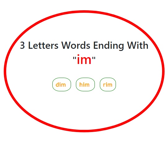 3 Letters Words end with im