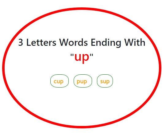 3 Letters Words end with up
